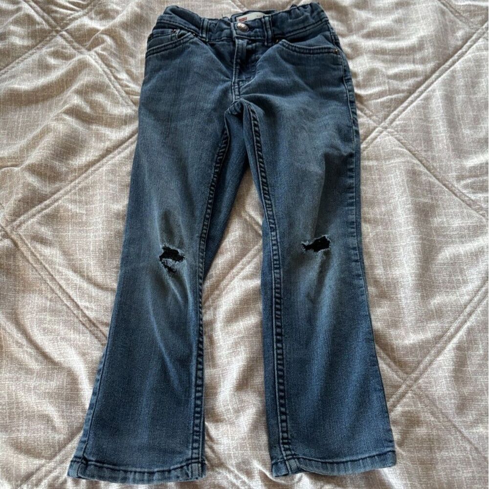 Levi's: 511 Slim Fit Distressed Knee Denim Jeans Youth Boys - Good Condition